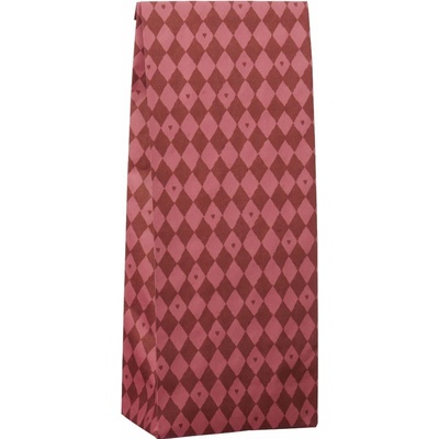 Ib Laursen Papírový sáček Harlequin/Hearts Red 30,5 cm – set 5 ks, červená barva, papír