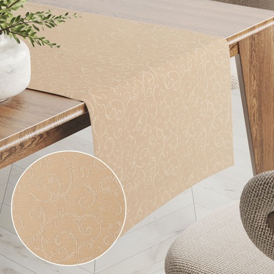 Biante Teflónový behúň TF-092 Ornamenty béžová light 35x180 cm