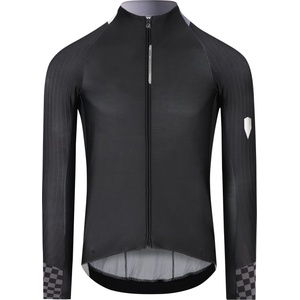 Q36.5 Мъжка фланелка с дълъг ръкав за колоездене Q36.5 Gregarius Hybrid Collar Fade L/S Jersey Cycling jersey - Black - размер XL (056-4322-0114)