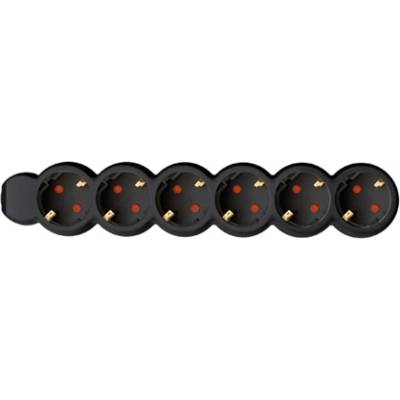 Somogyi Elektronic Начало NV 6/BK 6 гнездо 1, 5 м 3x1mm2 черно със защитен контакт (NV 6/BK)
