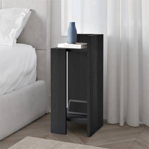TopMebel Нощно шкафче Elos TopMebel меламин дясно модул в черен дървесен цвят 25x27x60cm