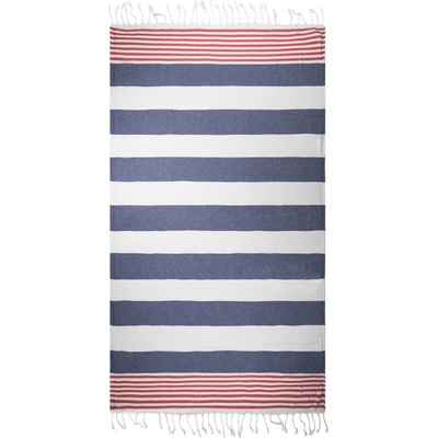 The One Towelling 1046 MARINE Haman uterák navy red 100 x 180 cm