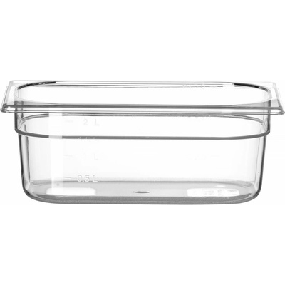 HENDI Kontajner GN 1/4 polykarbonát, HENDI, Profi Line, GN 1/4, 2,8L, Priehľadná, 265x162x(H)100mm