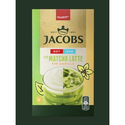 Jacobs Matcha Latte Vanilla rozpustný nápoj 8 x 14,5 g 116 g