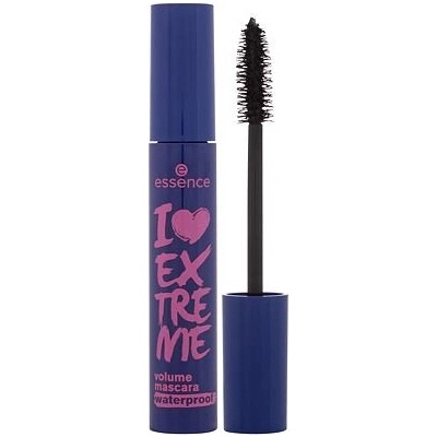 Essence I Love Extreme Volume Waterproof voděodolná objemová řasenka Ultra Black 12 ml