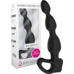 mystim Big Bend-it! - сферично електро анално дилдо (черно) - lovesexshop