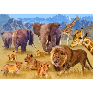 Bluebird Puzzle - Puzzle Savannah Animals - 1 500 piese