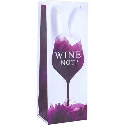 Dárková taška Wine not? 13x36