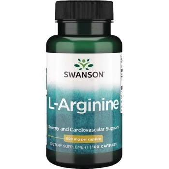 Image 1 of Swanson L-Arginine 500 mg [100 капсули]