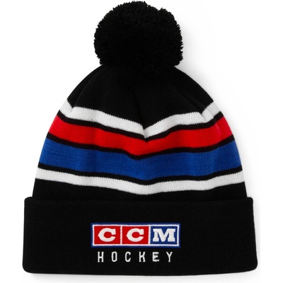 CCM Vintage Fall Pom Knit black Senior