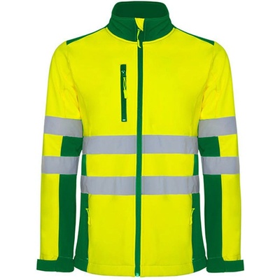 Roly Antares softshellová bunda Hi Viz HV9303 Garden Green