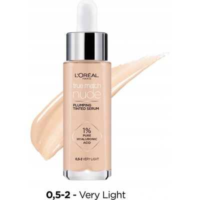 L'Oréal Paris True Match Nude Plumping Tinted Serum make-up na všetky typy pleti 0,5-2 Very Light 30 ml