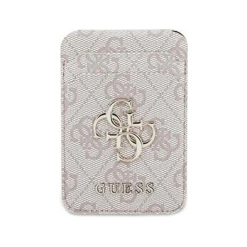 Guess 4G Metal Logo MagSafe Cardslot Peněženka se Stojanem Pink