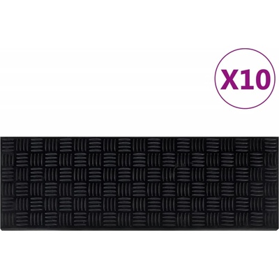 vidaXL Постелки за стъпала 10 бр 25x75 см гума (155635)