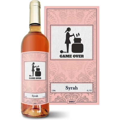 Sablio Game over 2 Syrah ružové suché víno 12 % 0,75 l (čistá fľaša)