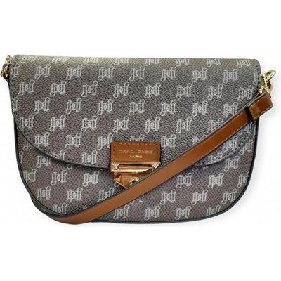 David Jones elegantní crossbody taška CH21092A d.brown hnědá