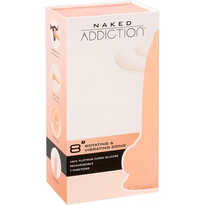 Addiction Naked Addiction Rotating 8 - въртящ се вибратор (20см) - естествен цвят