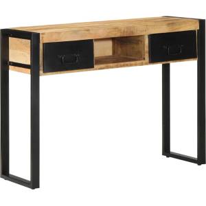 vidaXL Конзолна маса 100x35x75 cm Масивна груба дървесина Манго (4015927)