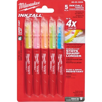 Milwaukee 670 Zvýrazňovače Inkzall farebné 5 ks