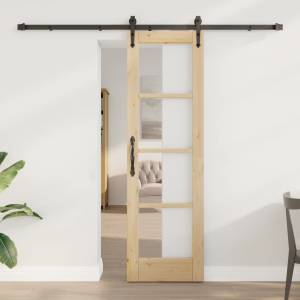 vidaXL Преплъзваща се врата ORKDAL 61 x 198, 5 см Естествен (3332461)