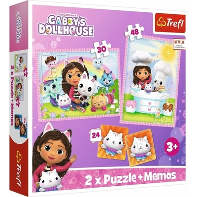 Trefl Puzzle 2v1 Gabi so svojím mačacím kamarátom + pexeso 1-39 dielov