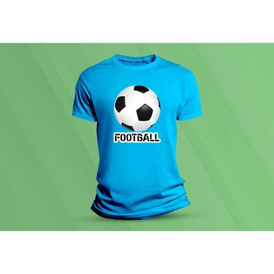 Sandratex dětské bavlněné tričko Football. azurová