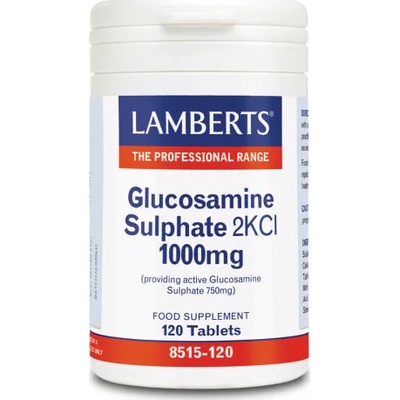 LAMBERTS Хранителна добавка Глюкозамин , Lamberts Glucosamine Sulphate 2KCL 1000mg, 120 Tabs