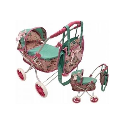 Mario Badescu *DOLLS PUSHCHAIR, pink-green, 52x32x10 cm, cardboard*