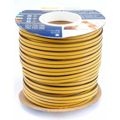 Vorel Samolepiace tesnenie do okien a dverí 9 × 5,5 mm, typ P, hnedé, 100 m