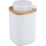 WENKO 25294100 - Дозатор за течен сапун ROTELLO 8, 9x12, 7 cm бял/кафяв (WE0237)