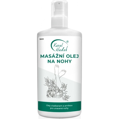 Karel Hadek MASÁŽNÍ OLEJ NA NOHY pro unavené nohy 200 ml