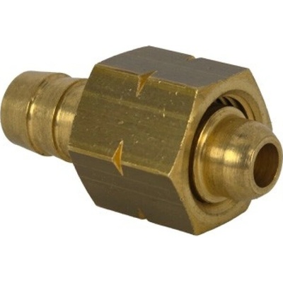 Hadicový nátrubek s maticí G1/2" LH - 6 mm (1/4"), mosaz