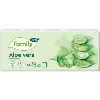 Tento Soft papírové kapesníčky Aloe Vera 3-vrstvé 10 x 10 ks