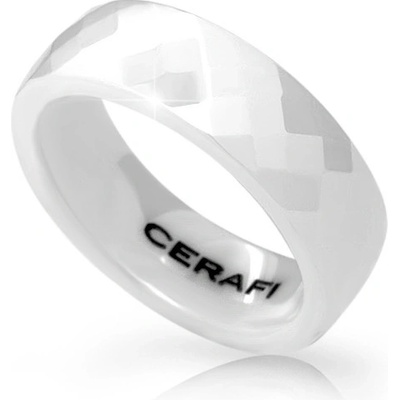 Cerafi Keramický prsteň FACCETTA BIANCO 101
