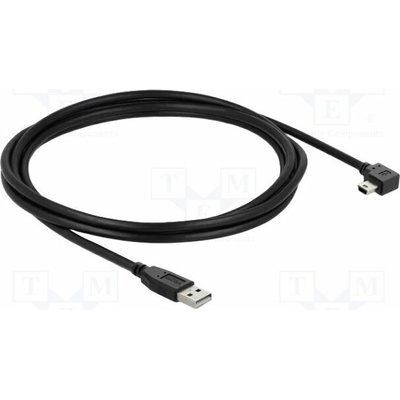 Delock 81652 USB 2.0 USB A plug USB B mini plug 90° left/right 2m
