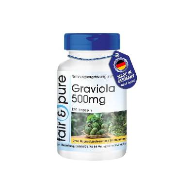 Doplněk stravy Fair & Pure Graviola 500mg, 120 kapslí