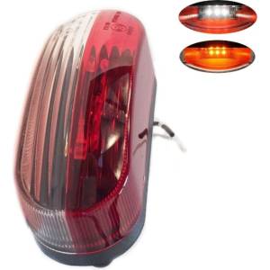  LED Диоднa Светлинa, Вертикален, Висящ Монтаж , Предна, Задна, Лампа, Бяло, Червено, 6 Диода, 12V E-Mark