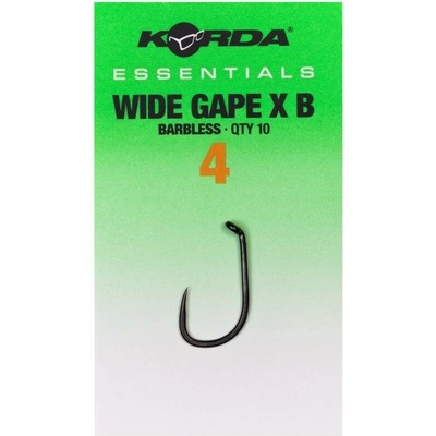 Korda Háčky Essentials Wide Gape X Barbless 10ks Vel. 4