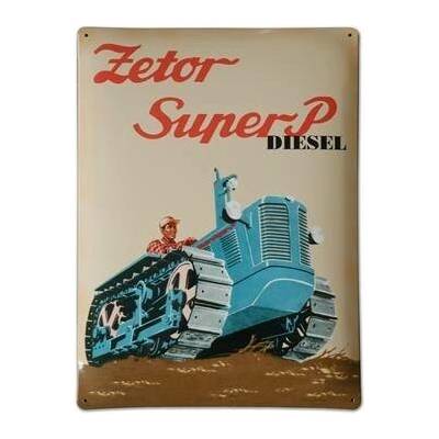 Plechová cedule Zetor "Zetor Super P"