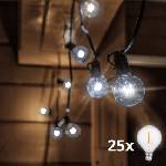 Brilagi - LED външна декоративна гирлянда GIRLANDA 25xE12 20m IP44 студено бяло (BG0586)