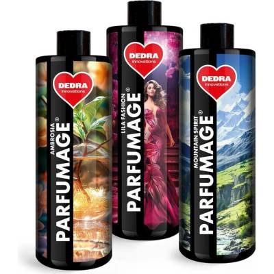 Dedra PARFUMAGE Parfém na praní a úklid LILA FASHION & MOUNTAIN SPIRIT & AMBROSIA 3 x 500 ml