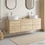 vidaXL Комплект шкафове за баня 3 бр. Дъб сонома 161, 5 x 44, 5 x 82 см (3405869)