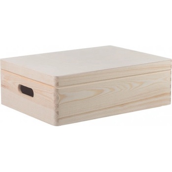 ČistéDřevo Dřevěný box s víkem 40X30X14 CM