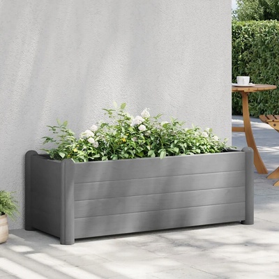 Petrashop Vyvýšený záhon PP kamenný šedý 100 x 43 x 35 cm Šedý