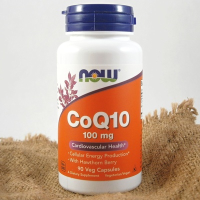 Now Foods CoQ10 + Hawthorn Berry hloh 100 mg 90 kapslí