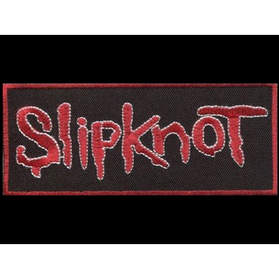 Nášivka SLIPKNOT nápis red high vyšívaná zažehlovací