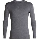 Icebreaker Мъжко мериносово термобельо Icebreaker 200 Oasis L/S Crewe Merino base layer - Gritstone Heather / Black - размер XL (015-0858-1214)