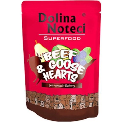 Dolina Noteci Dog Superfood hovězí a husí srdíčka 300 g