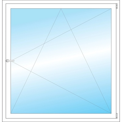 Okna Hned Plastové okno 1350 x 1400 mm bílé otevíravé a sklopné pravé