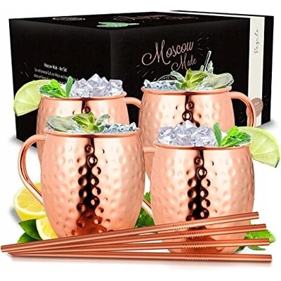 Mule Hrníčky s brčky Vezato Moscow 4 x 500 ml